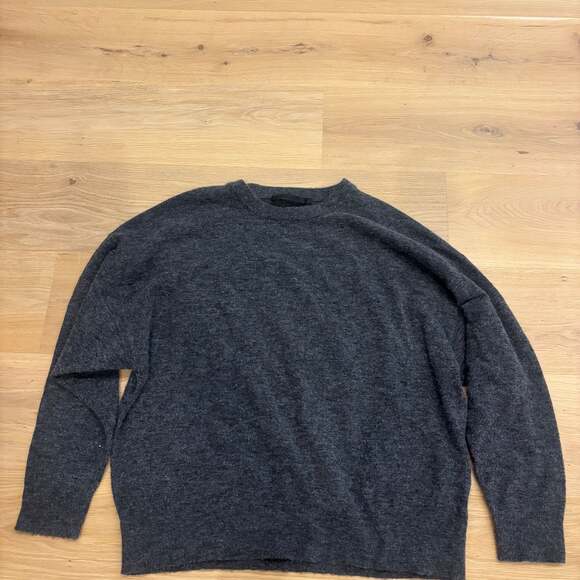 Jenni Kayne Charcoal Gray Marina Pullover Sweater Merino Wool Cashmere Blend - Picture 1 of 5